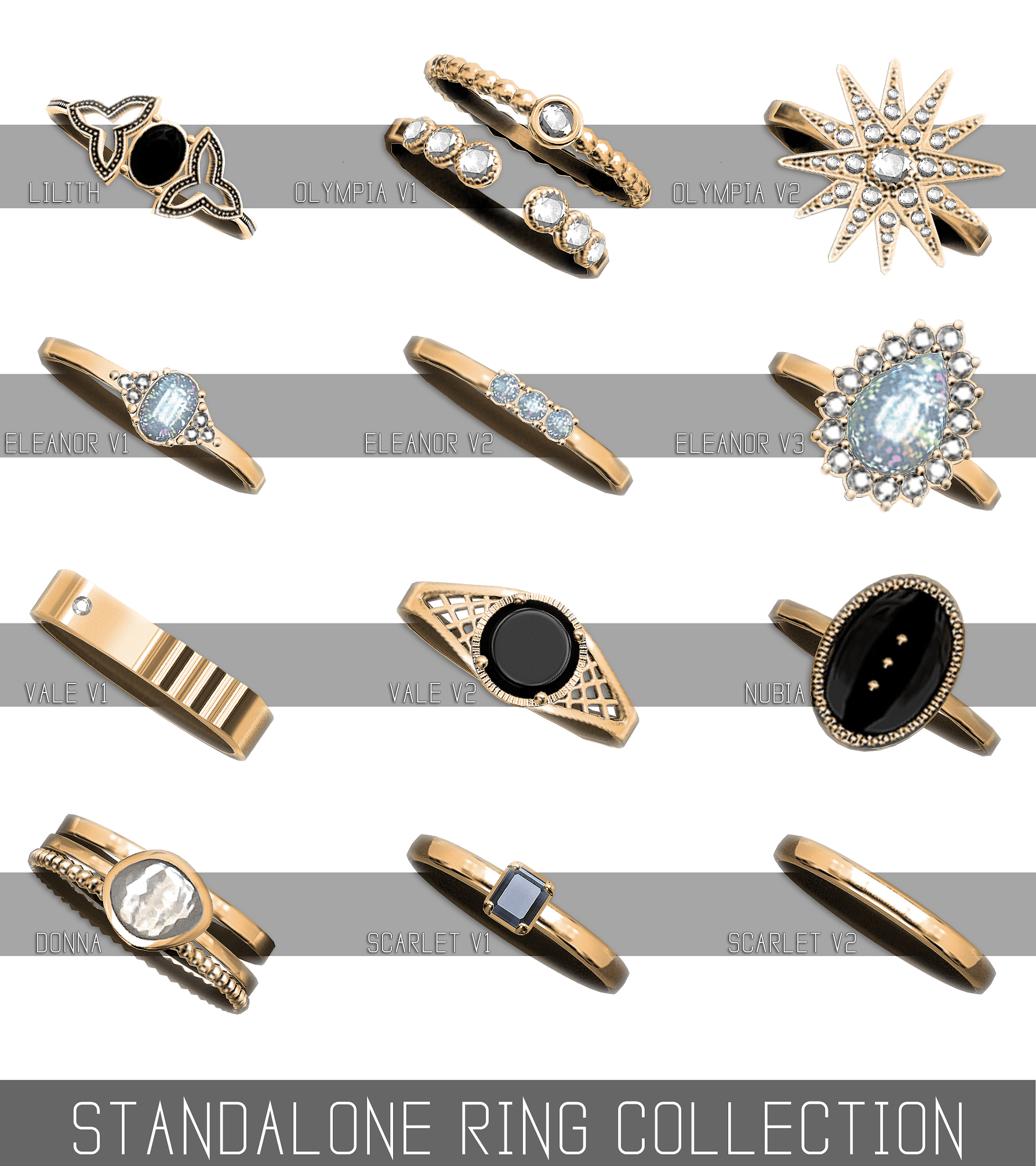 Набор колец Standalone Ring Collection